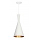 Lámpara Colgante Vintage Metálica Modelo 01Eco con p/lampara E27, 1,5 mts cable y florón, Blanco ó Negro