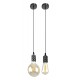 Portalámparas INDUSTRIAL C2 Negro E27 con 1,80 mts. cable y florón