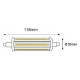 Lámpara LED R7s 118mm diámetro 28mm 230V 14W 1840Lm Regulable