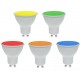 Lámpara LED GU10 SMD 5W 100º colores