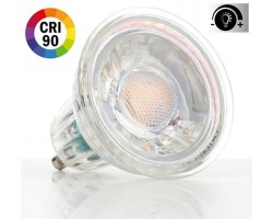 Lámpara LED GU10 COB Cristal 6W 48º Retro CRI90 Regulable