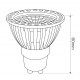 Lámpara LED GU10 COB 6W 50º
