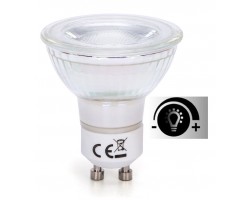 Lámpara LED GU10 COB Cristal 7W 60º Retro Regulable