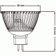 Lámpara LED MR16 6W, Blanca Neutra, Bridgelux