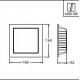 Downlight LED Cuadraro Samsung 25W, Corte 145x145mm. para Techos Lamas