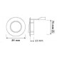 Foco basculante 84mm empotrar Plata Mate, para Lámpara GU10/MR16
