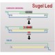 Tubo LED T8 600mm Cristal 8W, conexión 1 lado, Caja de 25 ud x 2,80€/ud