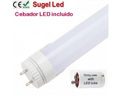 Tubo LED T8 1200mm Aluminio 18W Blanco Frío, Cebador incluido