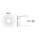 Foco basculante Redondo empotrar Aluminio 90mm, para Lámpara GU10/MR16, Blanco, Negro, Wengué ó Texturizado