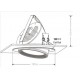 Foco orientable empotrar LED COB 30W Blanco Frío, corte 175mm